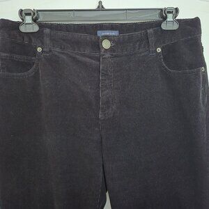 Lands’ End Women's Black Corduroy Bootcut Pants Size 12